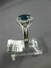 ESTATE 1.15CT DIAMOND & AAA SAPPHIRE 14K WHITE GOLD CLASSIC OVAL ENGAGEMENT RING