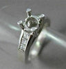 ESTATE WIDE .60CT DIAMOND 14K WHITE GOLD SEMI MOUNT LUCIDA ENGAGEMENT RING #2418