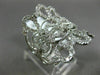 ESTATE EXTRA LARGE 1.53CT DIAMOND 18KT WHITE GOLD 3D OPEN CROWN TEAR DROP RING