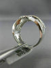 ESTATE WIDE .77CT ROUND DIAMOND 14KT WHITE GOLD MULTI ROW CRISS CROSS LOVE RING