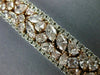 ESTATE LARGE 21.23CT WHITE & PINK DIAMOND 18K WHITE & ROSE GOLD TENNIS BRACELET