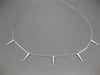 ESTATE .15CT DIAMOND 14KT WHITE GOLD 3D CLASSIC BY THE YARD SPIKY FUN NECKLACE