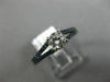 ESTATE .73CT DIAMOND & AAA SAPPHIRE 14KT WHITE GOLD 3D FILIGREE ENGAGEMENT RING