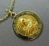 ESTATE 14KT YELLOW GOLD CIRCULAR HANDCRAFTED SACRED HEART OF MARY PENDANT #24997