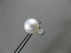 ESTATE .24CT DIAMOND & PEARL 14KT WHITE YELLOW GOLD SOLITAIRE POST EARRING 25109