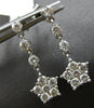 ESTATE 1.0CT DIAMOND 14K WHITE GOLD 3D CLASSIC STAR BY THE YARD HANGING EARRINGS