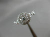 ESTATE .58CT ROUND DIAMOND 18KT WHITE GOLD DOUBLE HALO ENGAGEMENT PROMISE RING