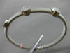 ESTATE .60CT DIAMOND 14KT WHITE GOLD 3D CIRCULAR MESH FLEXIBLE BANGLE BRACELET