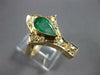 ANTIQUE LARGE 1.36CT DIAMOND & AAA EMERALD 18KT YELLOW GOLD ROSE CUT STAR RING