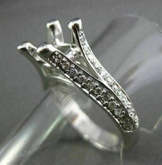 ESTATE .46CT DIAMOND 3D PRONG 18KT WHITE GOLD SEMI MOUNT ENGAGEMENT RING #187