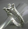 ESTATE .46CT DIAMOND 3D PRONG 18KT WHITE GOLD SEMI MOUNT ENGAGEMENT RING #187
