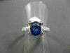ESTATE WIDE 2.08CT DIAMOND & AAA SAPPHIRE 18K WHITE GOLD ENGAGEMENT RING AMAZING