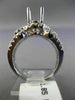 ESTATE 1.85CT ROUND & BAGUETTE DIAMOND 18K WHITE GOLD SEMI MOUNT ENGAGEMENT RING