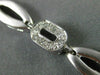 ANTIQUE 1CT ROUND DIAMOND 14K WHITE GOLD CLASSIC OVAL SATIN LINK BRACELET #11639