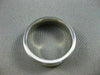 ESTATE WIDE 14KT WHITE GOLD SOLID STRIATED MATT MENS WEDDING RING BEAUTIFUL 1514