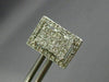 LARGE 1.01CT PRINCESS DIAMOND 18K WHITE GOLD RECTANGULAR INVISIBLE STUD EARRINGS
