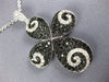 ESTATE LARGE 2.68CT WHITE & BLACK DIAMOND 18KT WHITE GOLD INFINITY CROSS PENDANT