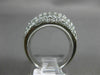 ESTATE WIDE 1.10CT DIAMOND 14K WHITE GOLD MULTI ROW DOME SHAPED ANNIVERSARY RING