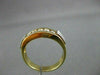 ESTATE .46CT DIAMOND 14KT TWO TONE GOLD 3D CHANEL ANNIVERSARY WEDDING RING #1312