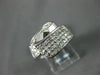 ESTATE WIDE .75T ROUND DIAMOND 14KT WHITE GOLD CLASSIC MULTI ROW SWIRL FUN RING