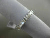 ESTATE .50CT PRINCESS DIAMOND 14K WHITE GOLD 3D 9 STONE WEDDING ANNIVERSARY RING