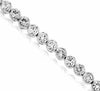 ESTATE 6.0CT ROUND DIAMOND 14KT WHITE GOLD 3D CLASSIC BEZEL LOVE TENNIS BRACELET