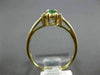 ESTATE .45CT DIAMOND & AAA EMERALD 14KT YELLOW GOLD 3D OVAL FLOWER RING #21761
