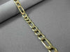 ESTATE WIDE 14KT YELLOW GOLD CLASSIC SOLID ITALIAN FIGARO WOMEN BRACELET #22862