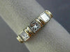 ESTATE .75CT PRINCESS DIAMOND 14KT TWO TONE GOLD WEDDING ANNIVERSARY RING #7305