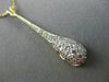 ESTATE .52CT DIAMOND 18K TWO TONE GOLD 3D ELONGATED PAVE FLOATING PENDANT #25492