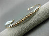ESTATE .26CT DIAMOND 14KT WHITE & ROSE 3D GOLD PYRAMID SPIKE FUN BANGLE BRACELET