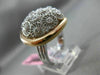 ESTATE .46CT DIAMOND 18K WHITE & ROSE GOLD 3D ETOILE OPEN FILIGREE CIRCULAR RING