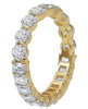 3.47CT DIAMOND 18KT YELLOW GOLD 3D ROUND & EMERALD CUT WEDDING ANNIVERSARY RING