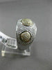 ESTATE WIDE 1.28CT DIAMOND 18KT WHITE & YELLOW GOLD 3D PAVE ETOILE FUN RING