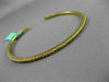 ESTATE .62CT DIAMOND 18KT YELLOW GOLD 3D CLASSIC 2mm FLEXIBLE BANGLE BRACELET
