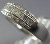 ESTATE LEVIAN .70CT DIAMOND 18KT WHITE GOLD 3D ROUND & BAGUETTE ANNIVERSARY RING