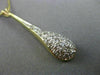 ESTATE .52CT DIAMOND 18K TWO TONE GOLD 3D ELONGATED PAVE FLOATING PENDANT #25492