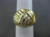 ESTATE LARGE 1.23CT ROUND DIAMOND 18KT YELLOW GOLD PYRAMID COCKTAIL RING #6349