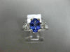 1.63CT ROUND DIAMOND & AAA OVAL TANZANITE 14K WHITE GOLD 3 STONE ENGAGEMENT RING