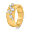 WIDE 4.40CT DIAMOND 14K YELLOW GOLD MULTI SHAPE 8 STONE WEDDING ANNIVERSARY RING