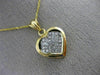 ESTATE .52CT DIAMOND 14KT TWO TONE GOLD INVISIBLE HEART FLOATING PENDANT #14095
