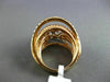 ESTATE MASSIVE 2.18CT DIAMOND 18KT ROSE GOLD MULTI ROW FILIGREE ETOILE FUN RING