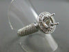 ESTATE 14KT WHITE GOLD SEMI MOUNT ENGAGEMENT RING. 3D ROUND HALO DESIGN