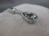 ESTATE 1.83CTW DIAMOND GREEN AMETHYST 14K WHITE GOLD HANGING HALO PENDANT #33582