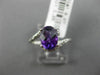 ESTATE 1.32CT DIAMOND & AAA AMETHYST 18K WHITE GOLD INFINITY OVAL SWIRL FUN RING
