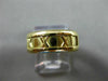 ESTATE TIFFANY & CO. 1995 18KT YELLOW GOLD ATLAS ROMAN NUMERALS RING BAND #25113