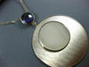 ESTATE LARGE 3.0CT DIAMOND & AAA AMETHYST 14KT YELLOW GOLD ROUND MIRROR NECKLACE