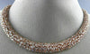 ESTATE LARGE GIA 37.02CT PINK DIAMOND 18K ROSE GOLD MULTI SHAPE CLUSTER NECKLACE