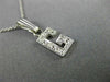 ESTATE .10CT DIAMOND 14KT WHITE GOLD CLASSIC "G" INITIAL PENDANT #MILANO003