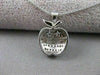 ESTATE DIAMOND 14KT WHITE GOLD BIG APPLE NEW YORK PENDANT STARS & STRIPES #7801